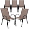 Flash Furniture 5PK Brown Outdoor Stack Chair w/ Flex Material 5-JJ-303C-B-GG - alternate 7